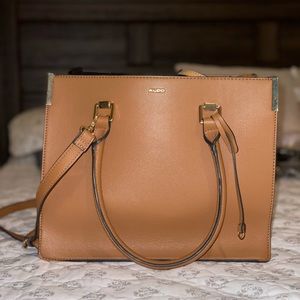 Aldo brown satchel purse